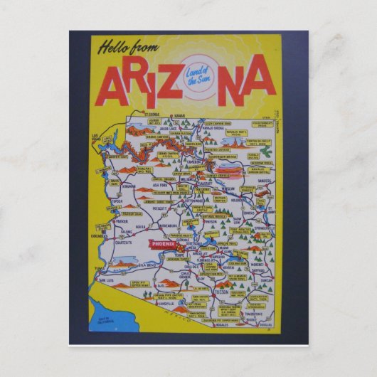 Arizona Staat Karte (Vorderseite)