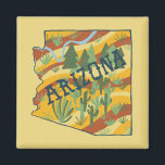 Arizona Staat Karte Beschreibung Magnet<br><div class="desc">Karo diesen phantastischen Magneten mit einer Karte des Staat von Arizona aus. Fügen Sie Ihren eigenen Text hinzu. Karo in meinem Shop für Schmetterlinge,  Vögel,  RVs,  Camping,  Wandern,  Blume und vieles mehr!</div>