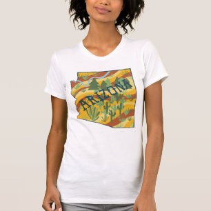 Arizona Staat Karte T-Shirt