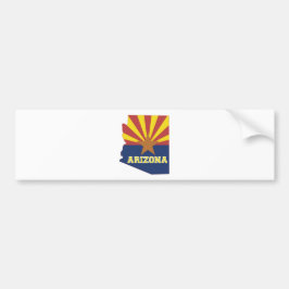 Arizona Staat Karte und Flagge Autoaufkleber