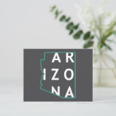 Arizona Staat Kontur Postkarte (Stehend Vorderseite)