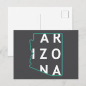 Arizona Staat Kontur Postkarte (Vorne/Hinten)