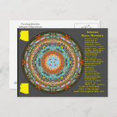Arizona Staat Mandala Postcard Postkarte (Vorne/Hinten)