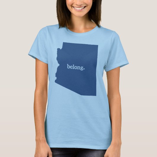 Arizona Staat Map Belong T - Shirt (Vorderseite)