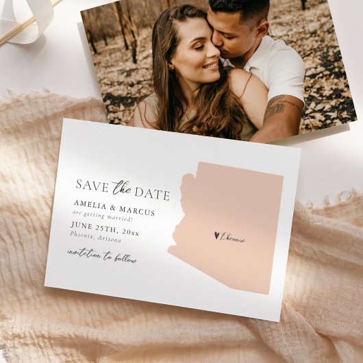 Arizona Staat Save the Date Card Einladung