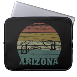 arizona Staat Vintage Sonnenuntergang Landschaft a Laptopschutzhülle