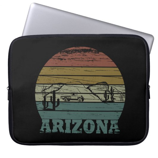 arizona Staat Vintage Sonnenuntergang Landschaft a Laptopschutzhülle (Vorderseite)