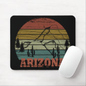 arizona Staat Vintage Sonnenuntergang Landschaft a Mousepad (Mit Mouse)