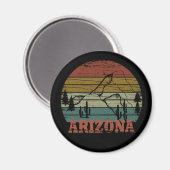 arizona Staat Vintage Sonnenuntergangslandschaft a Magnet (Vorderseite/Rückseite)
