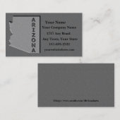 Arizona Staat Visitenkarte Stein Aussehen (Vorne/Hinten)