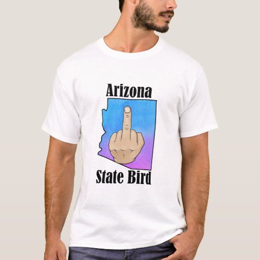 Arizona Staat Vogel T - Shirt Mittelfinger (Vorderseite)
