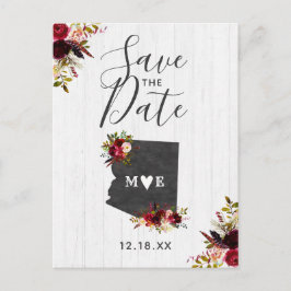 Arizona Staat Zielort Rustikal Save the Date Ankündigungspostkarte