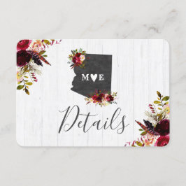 Arizona Staat Zielort Rustikale Hochzeiten Details Einladung