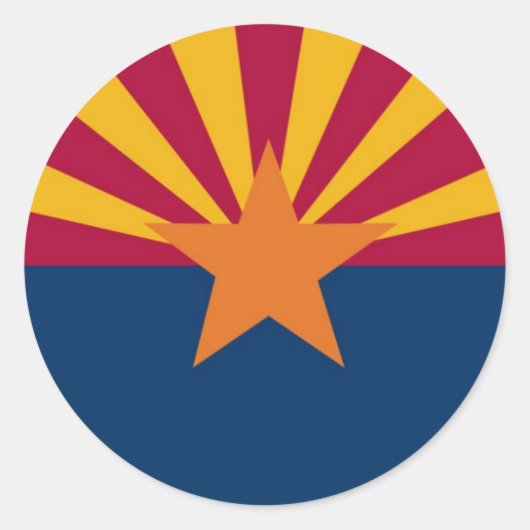 Arizona-Staats-Flagge Runder Aufkleber (Vorderseite)
