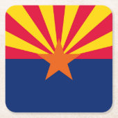 Arizona-Staats-Flaggen-Entwurf Rechteckiger Pappuntersetzer (Vorderseite)