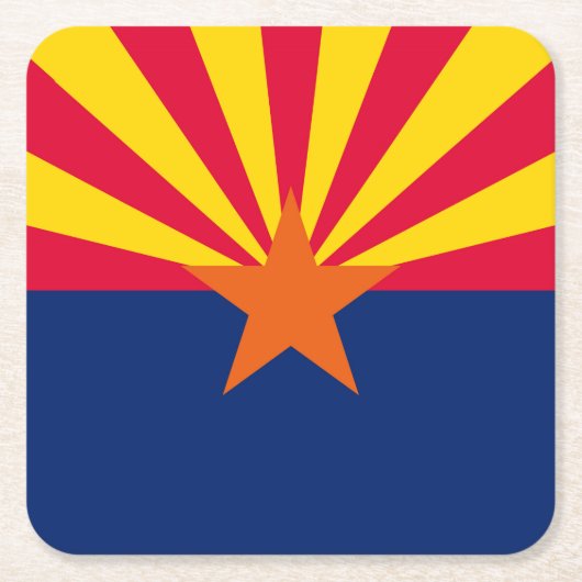 Arizona-Staats-Flaggen-Entwurf Rechteckiger Pappuntersetzer (Vorderseite)
