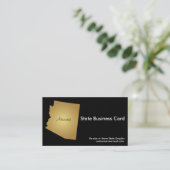 Arizona-Staats-Geschäfts-Karten-metallisches Gold Visitenkarte (Stehend Vorderseite)