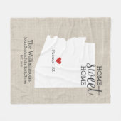 Arizona-Staats-Liebe-Zuhause-süße Fleecedecke (Vorderseite (Horizontal))