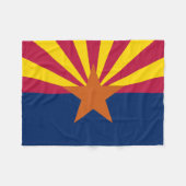 Arizona Staatsflagge Fleecedecke (Vorderseite (Horizontal))
