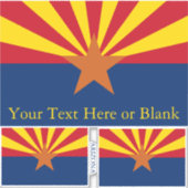 Arizona State Flag Image Personalisieren Text Aufkleber (Vorderseite)