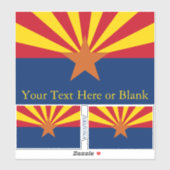 Arizona State Flag Image Personalisieren Text Aufkleber (Blatt)