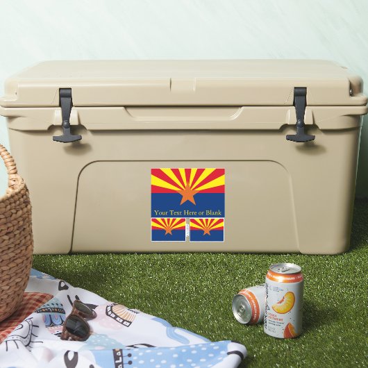 Arizona State Flag Image Personalisieren Text Aufkleber (Kühler)
