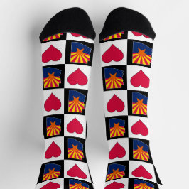 Arizona State Flag Map Herzmuster Fun Arizona Socken