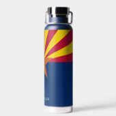 Arizona State Flag Personalize Name Hot oder Cold Trinkflasche (Rückseite)