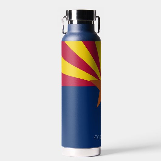 Arizona State Flag Personalize Name Hot oder Cold Trinkflasche (Vorne)