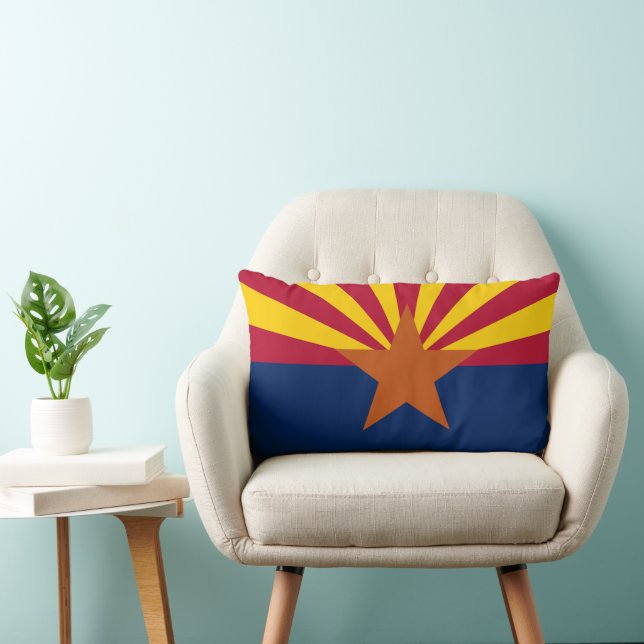 Arizona State Flag Print Patriotic Lendenkissen (Stuhl )