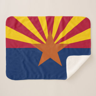 Arizona State Flag Print Patriotic Sherpadecke