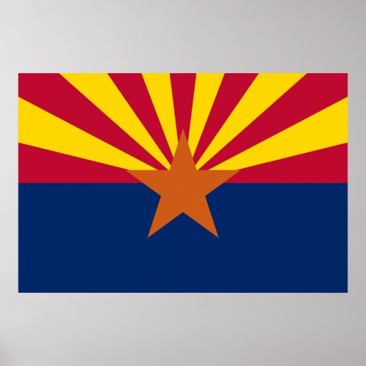 Arizona State Flag Print Poster (Vorne)