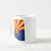 Arizona State Flag Retro Sunset Wüste Vibes Kaffeetasse (Vorderseite Links)