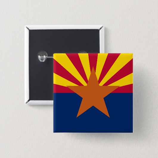 Arizona State Flag Square Button (Vorne & Hinten)