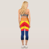 Arizona State Flag Yoga Pants Capri Leggings (Rückseite)