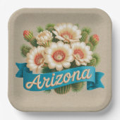 Arizona State Flower Emblem Pappteller (Vorderseite)