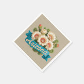 Arizona State Flowers Emblem Serviette (Ecke)