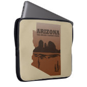 Arizona state map vintage laptopschutzhülle (Vorne Rechts)