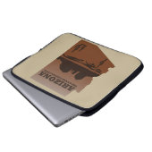 Arizona state map vintage laptopschutzhülle (Vorne Knopf)