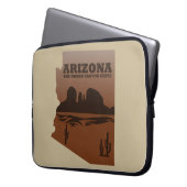 Arizona state map vintage laptopschutzhülle (Vorderseite Links)