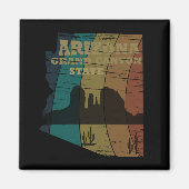 Arizona state map vintage magnet (Vorne)