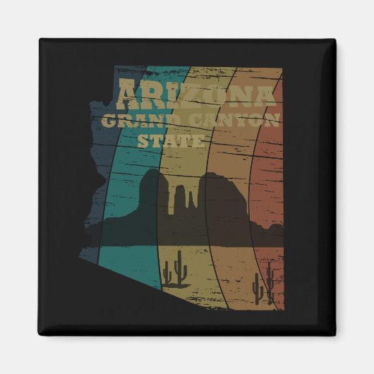 Arizona state map vintage magnet (Vorne)