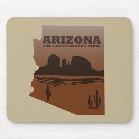 Arizona state map vintage mousepad (Vorne)