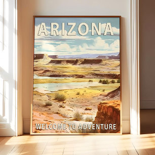Arizona State Szenenposter Kunst Druck, Retro Nati Poster