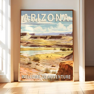 Arizona State Szenenposter Kunst Druck, Retro Nati Poster