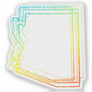 arizona stolp gestreifte Regenbogenblusenflagge Aufkleber