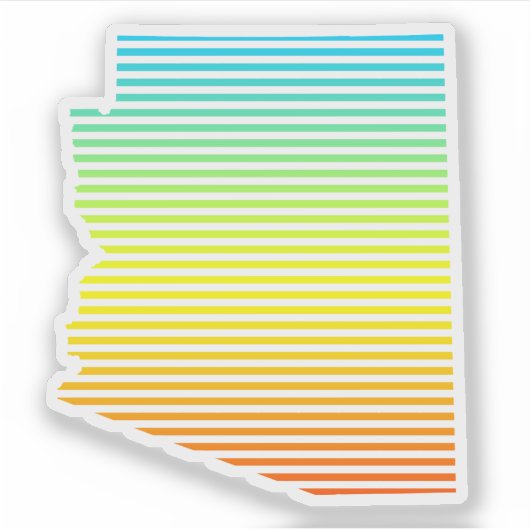 arizona stolp gestreifte Regenbogenflagge Aufkleber (Vorderseite)