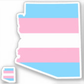 Arizona-Stolz gestreift transgender-Fahne Aufkleber (Vorderseite)