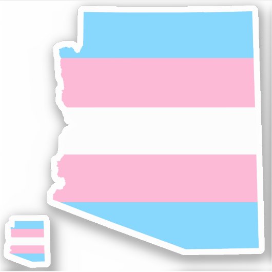 Arizona-Stolz gestreift transgender-Fahne Aufkleber (Vorderseite)