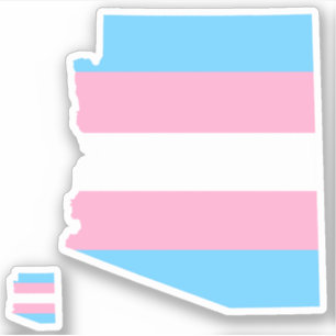 Arizona-Stolz gestreifte Transgenderflagge Aufkleber